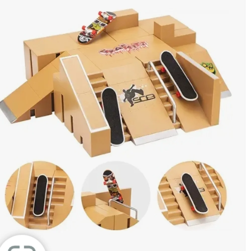 New in box! Winner Pro 8 piece Finger Skateboard ramp fingerboard skate park set